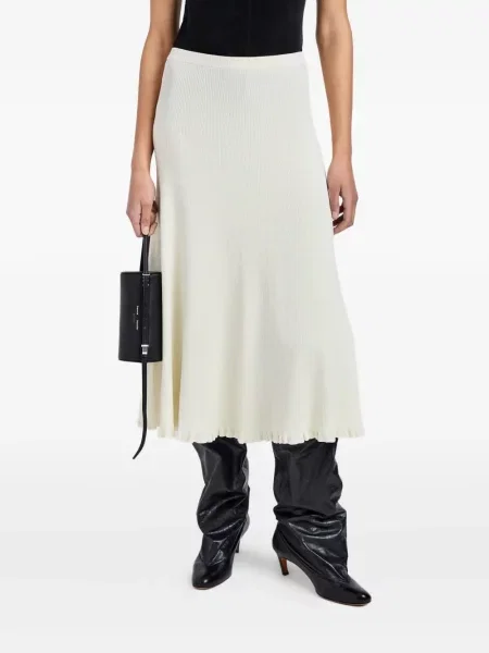 Fustă Proenza Schouler White Label tricotate alb