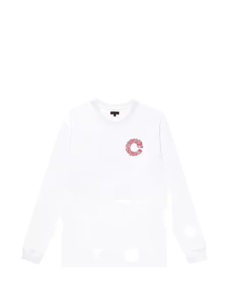 Lung tricou Clot alb