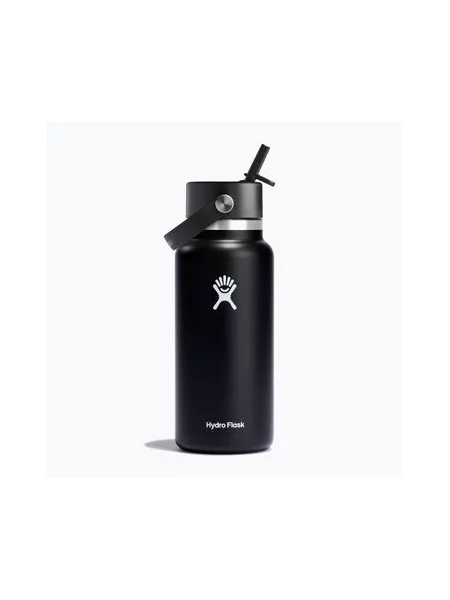 Широкая соломяная кепка Hydro Flask черная