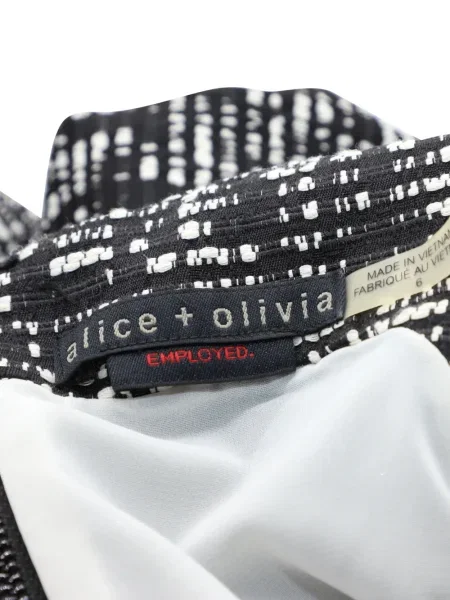 Костюм миди рокля Alice + Olivia до коляното черно