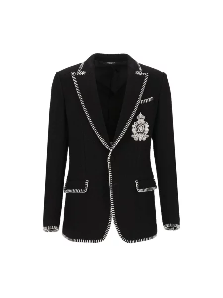 Garnitur Dolce And Gabbana tweedowy czarny