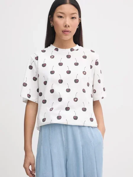 Stine Goya tricou basic pentru femei din alb