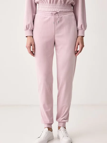 Guess pantaloni de trening pentru femei din velur AMALIA violet