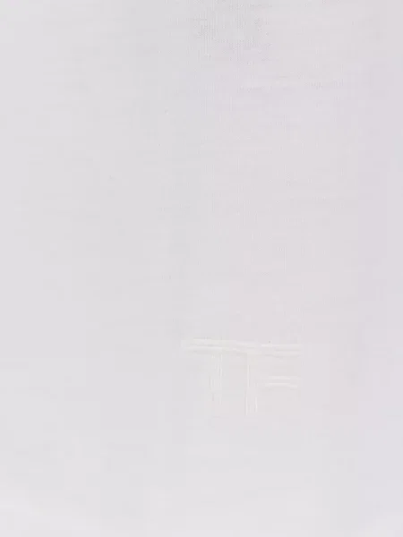 Tricou Tom Ford cu decolteu rotund scurt alb