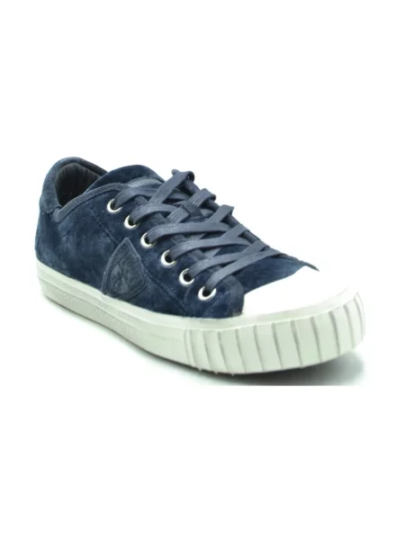 Sneakersy Philippe Model skórzane biznesowe niebieskie