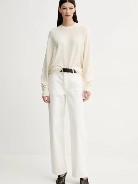 By Malene Birger sweter wełniany DOAS lekki beżowy