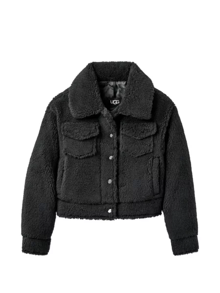 Geacă Ugg din piele de oaie negru