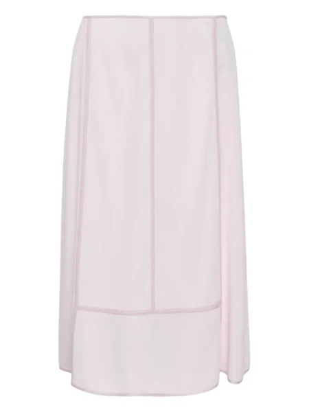 Fustă Jil Sander din crep roz