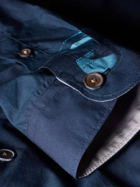 Cămașă Ps Paul Smith din poplin albastru