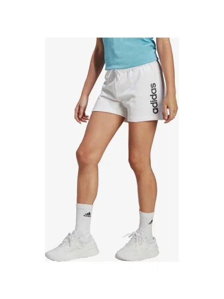 Spodenki adidas Essentials Linear French Terry biało-czarne L białe