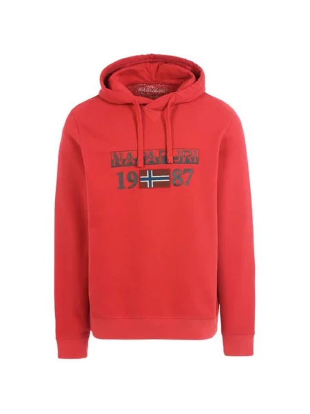 Bluza z kapturem Napapijri czerwona