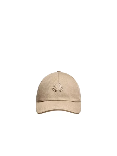 Czapka z daszkiem Moncler z logo brązowa