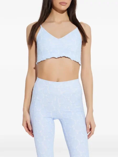 Top Loveshackfancy cu funde albastru