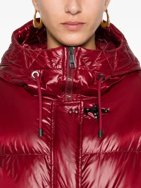 Geacă cu puf Fay cu glugă roșu