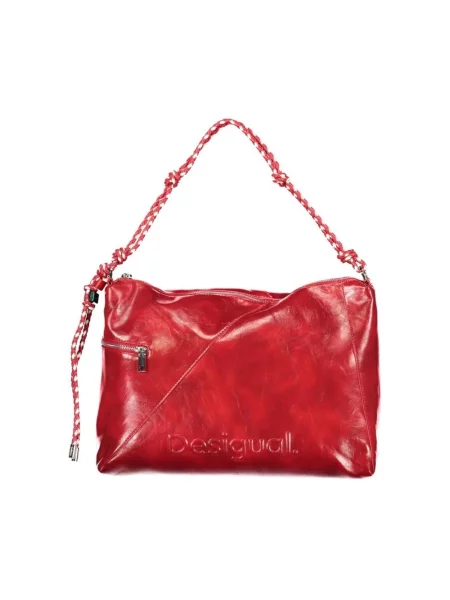 Torebka hobo Desigual z logo czerwona