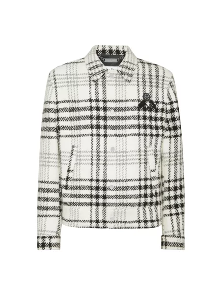 Kurtka Philipp Plein wełniana biała