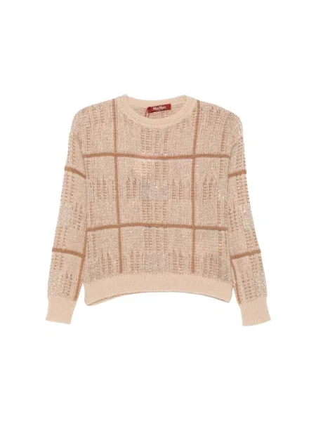 Sweter Max Mara Studio wełniany beżowy