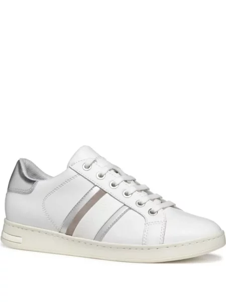Sneakerși Geox din piele alb