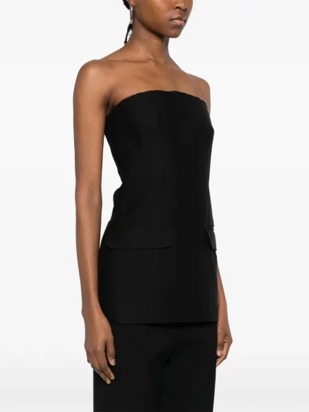 Top Toteme bez ramiączek czarny