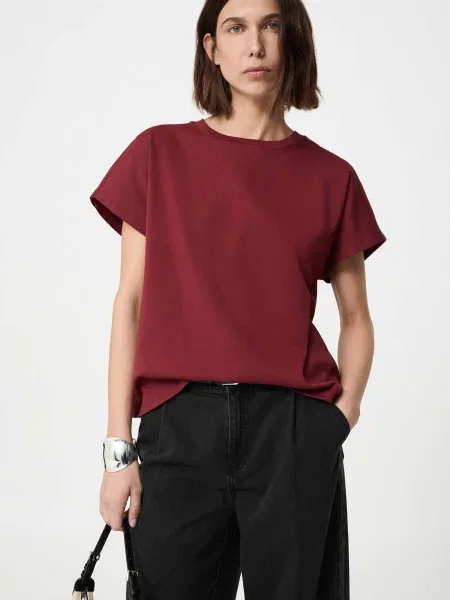 Футболка Mango бордовая