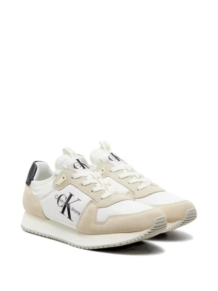 Szarvasbőr sneaker Calvin Klein nyomtatás fehér