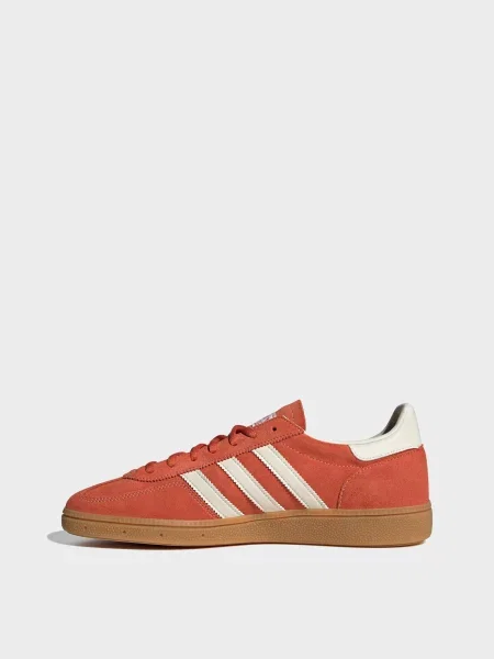 Кожаные кеды Adidas красные