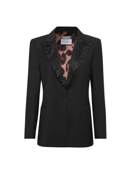 Marynarka Philipp Plein wełniana czarna