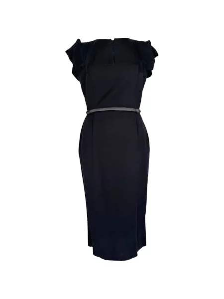 Galaxie cu centură rochie midi Roland Mouret negru