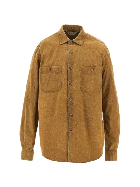 Велурена риза Aspesi кафяво