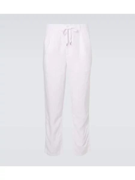 Lanene hlače Polo Ralph Lauren bela