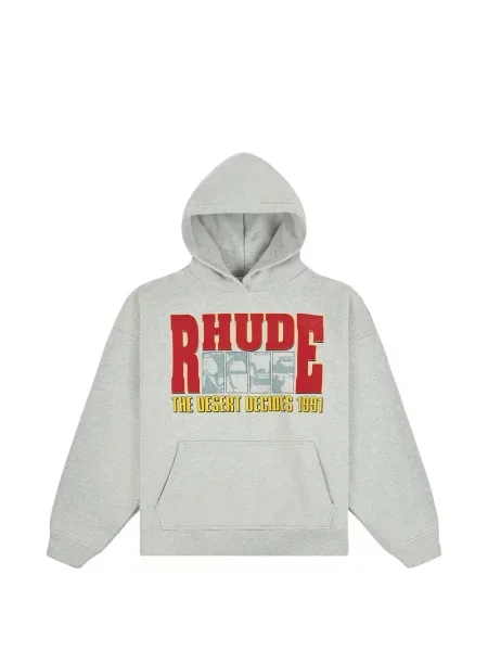 Hanorac cu glugă Rhude cu imagine gri