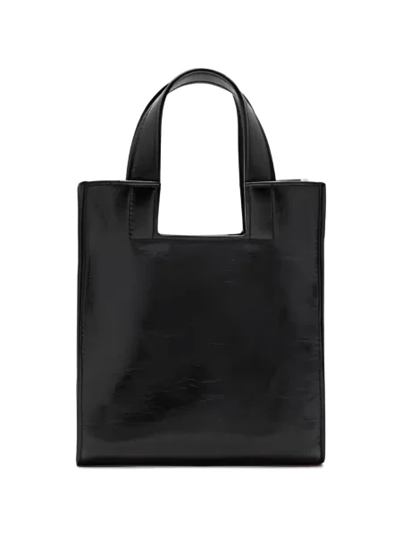 Geantă shopper Bally din piele cu imagine negru
