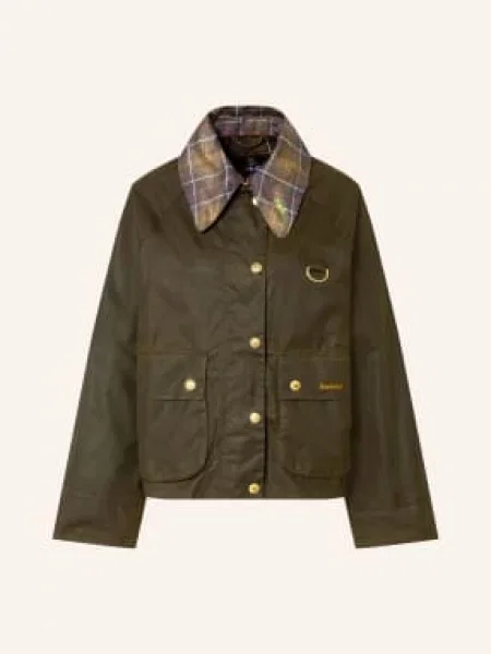 Barbour Bunda Icons Spey khaki tmavě žlutá červená