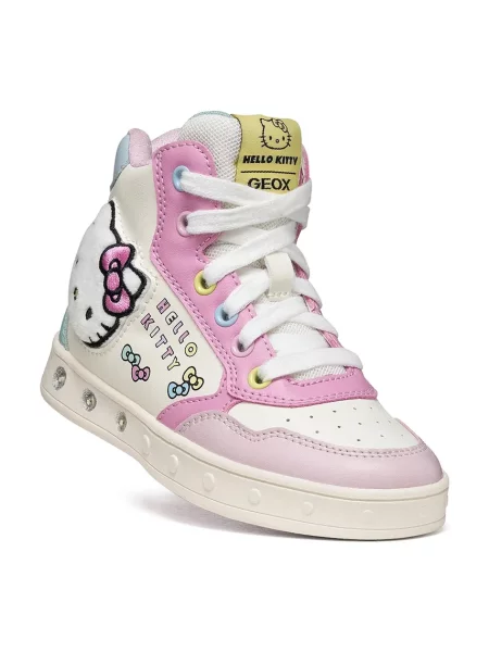 Geox SKYLIN Hello Kitty маратонки за деца бяло