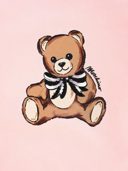 Bluza dziecięca Moschino różowa