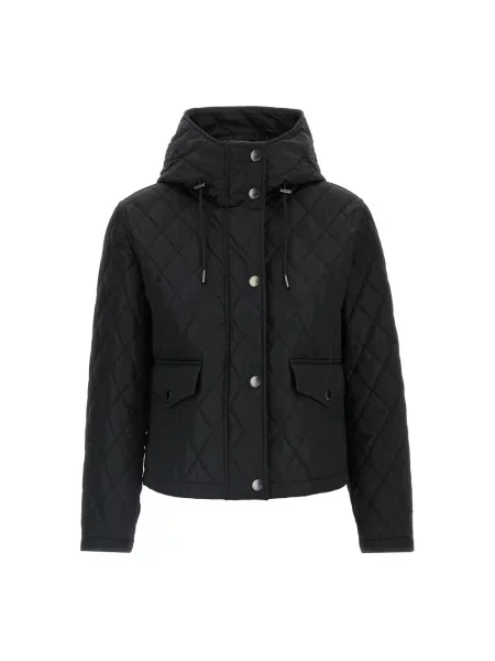 Lniana kurtka Burberry czarna