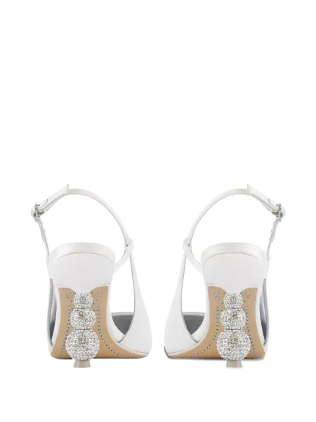 Pantofi cu toc Sophia Webster de cristal alb