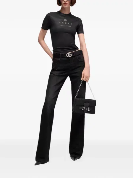 Tricou Gucci cu decolteu rotund negru