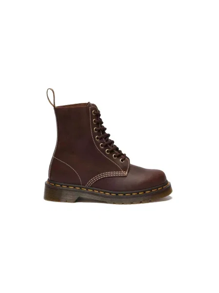 Dr. Martens workery skórzane Pascal na platformie brązowy