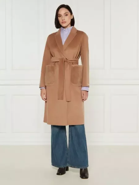 Marella De lână palton maro