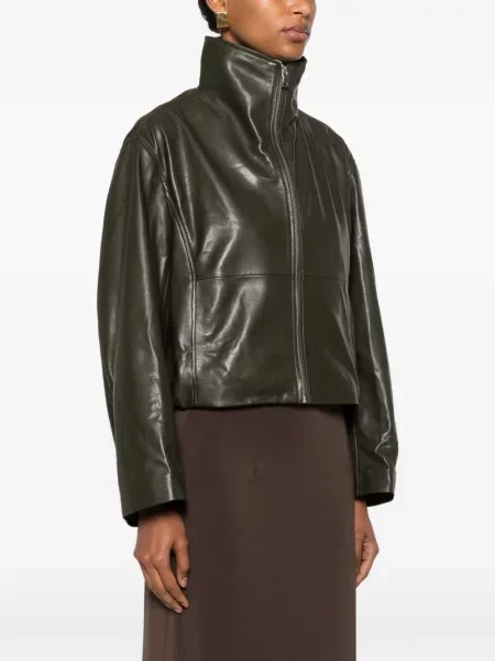 Geanta de piele Nour Hammour verde