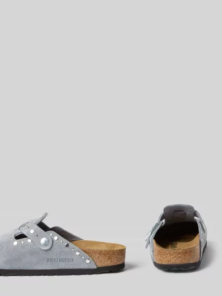 Chodaki z naturalnej skóry z ozdobnymi nitami model Boston Rivet' Birkenstock