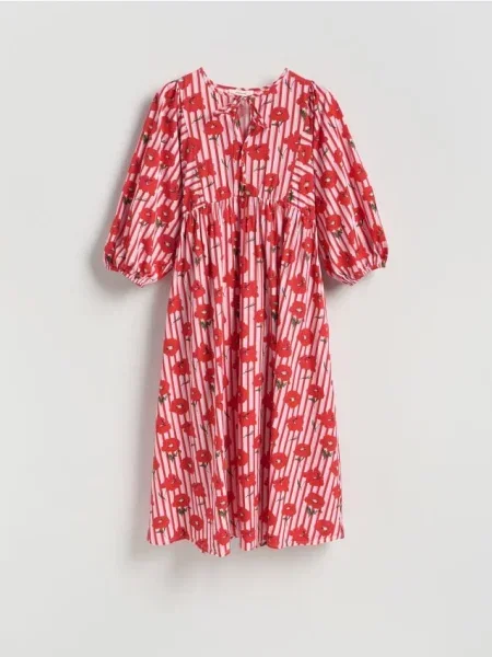 Reserved Rochie midi cu model multicolor