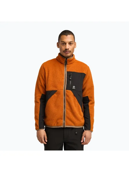 Olcsóbban. Férfi Timberland Sherpa Mix Media Fleece Fleece umbra színű melegítőfelső. Méret: S
