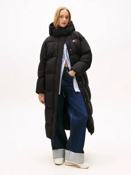 Tommy Jeans De puf palton ALASKA negru