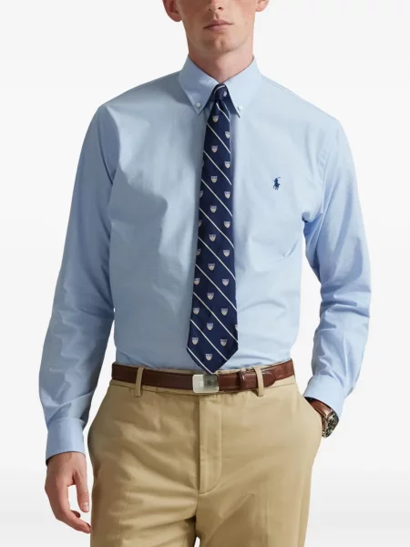 Czapka z daszkiem Polo Ralph Lauren w kratkę z twillu biznesowa niebieska