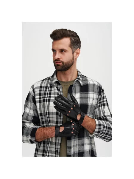 Кожаные перчатки Estro черные