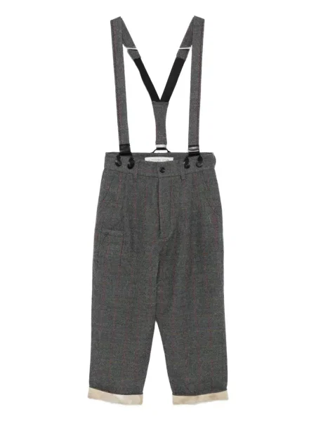Pantaloni A Tentative Atelier în carouri gri