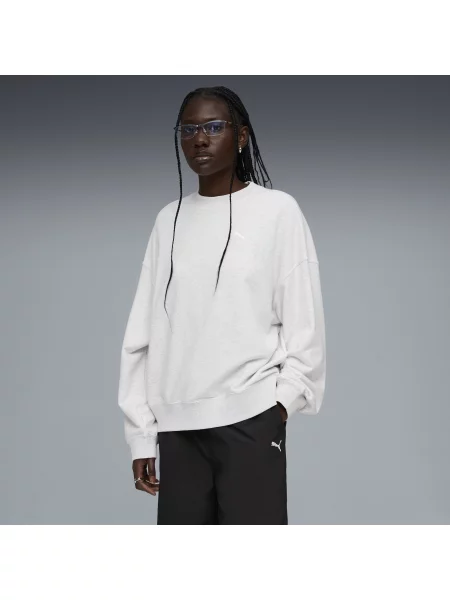 PUMA bluza dresowa Wardrobe Essentials o kroju oversize Odzież S biały