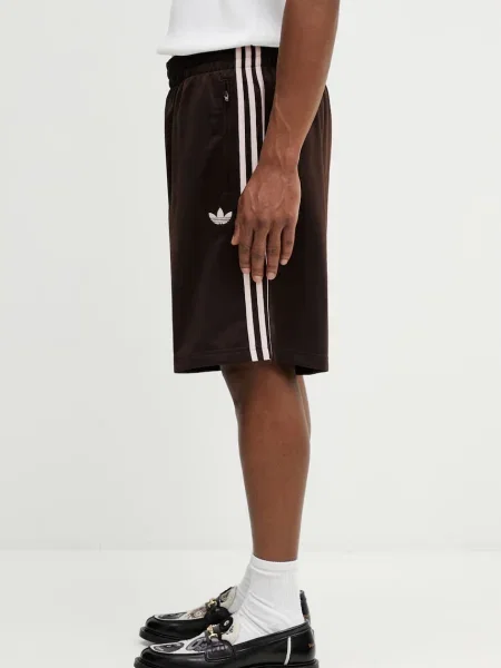 Szorty sportowe o kroju regular fit z paskami w kontrastowym kolorze model FIREBIRD' Adidas Originals